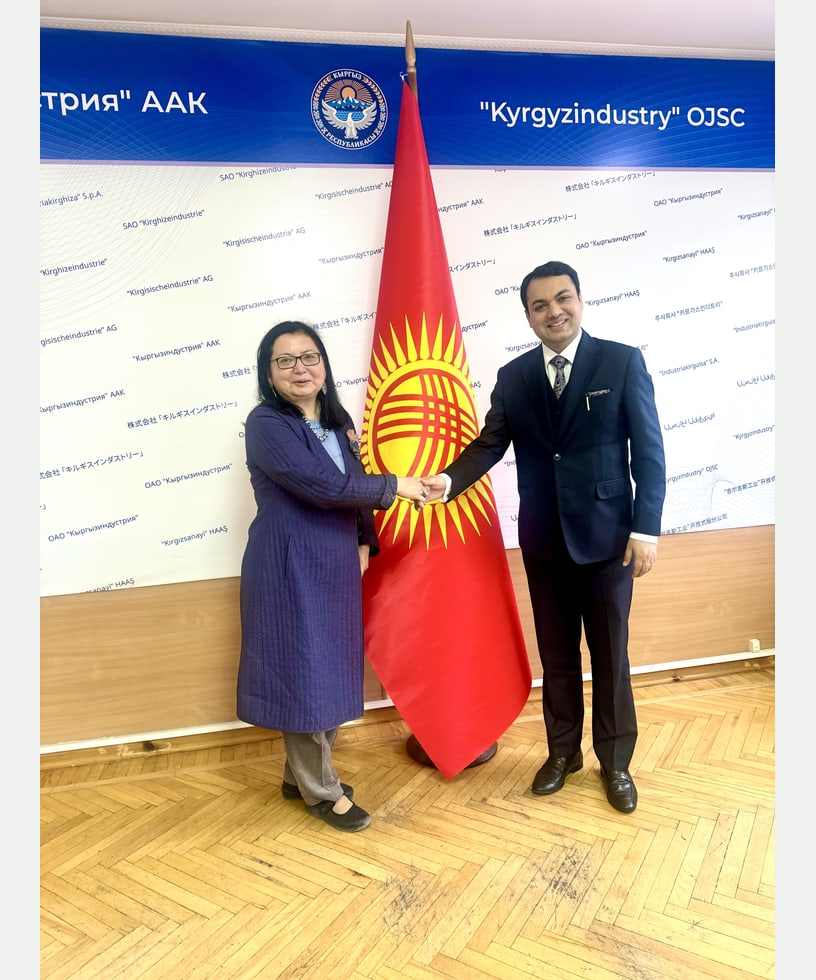Ambassador Samargul Adamkulova with Dr. Karan Garg during the recorded interaction