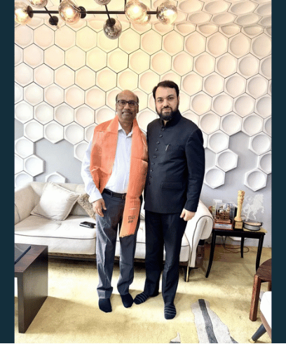 Shri Ajit Kumar Panda, IRSME with Dr. Karan Garg during a TLGS interaction