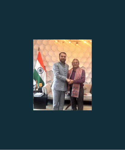 Shri Sanjeev Kishore, IOFS (Retd.) with Dr. Karan Garg during a TLGS interaction
