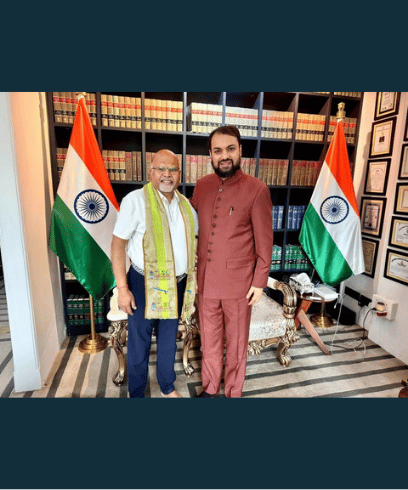Mr. Kriss Narula with Dr. Karan Garg during a TLGS interaction