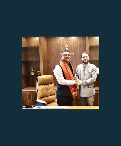 Shri Pratap Baburao Sarnaik with Dr. Karan Garg during a TLGS interaction