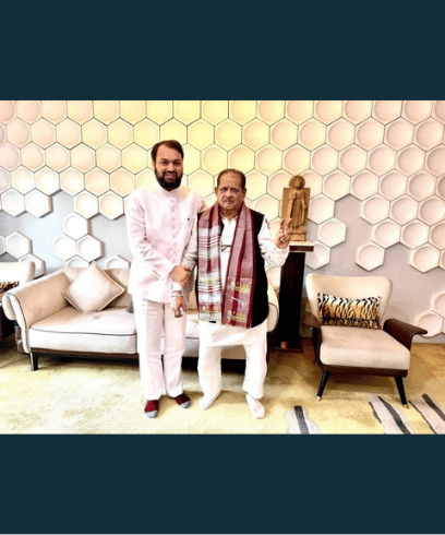 Dr. Chandrakant S. Pandav with Dr. Karan Garg during a TLGS interaction