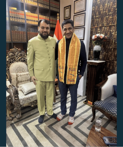 Mr. Joseph Lonappan with Dr. Karan Garg during a TLGS interaction
